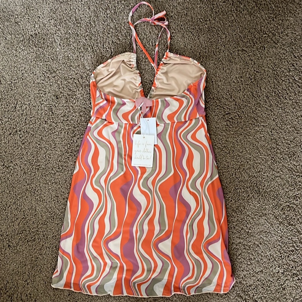 Show Me Your Mumu Pink & Orange Patterned Dress, NWT - Picture 7 of 7